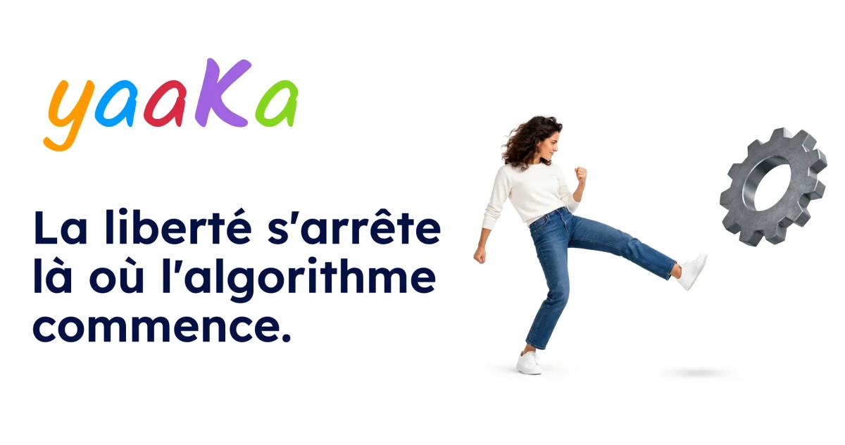 Capture d'écran du site yaaKa, le réseau social allégé