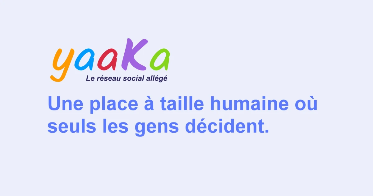 Capture d'écran du site yaaKa, le réseau social allégé